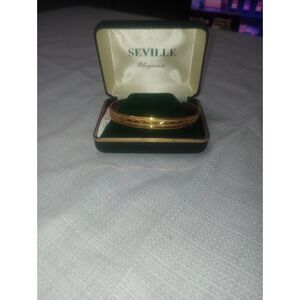 Seville Copper Arthritis Bracelet Gold Toned Etched NWB